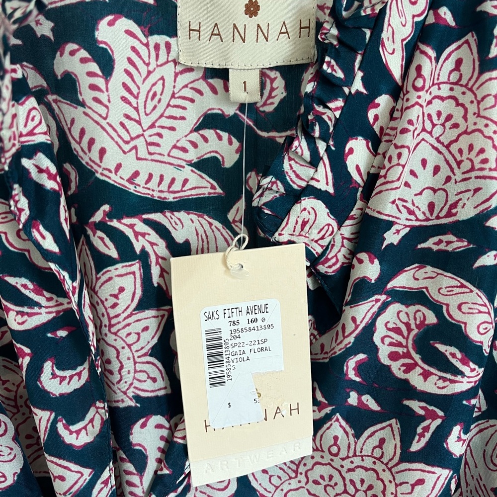 Hannah Artwear Gaia floral mini dress in Viola